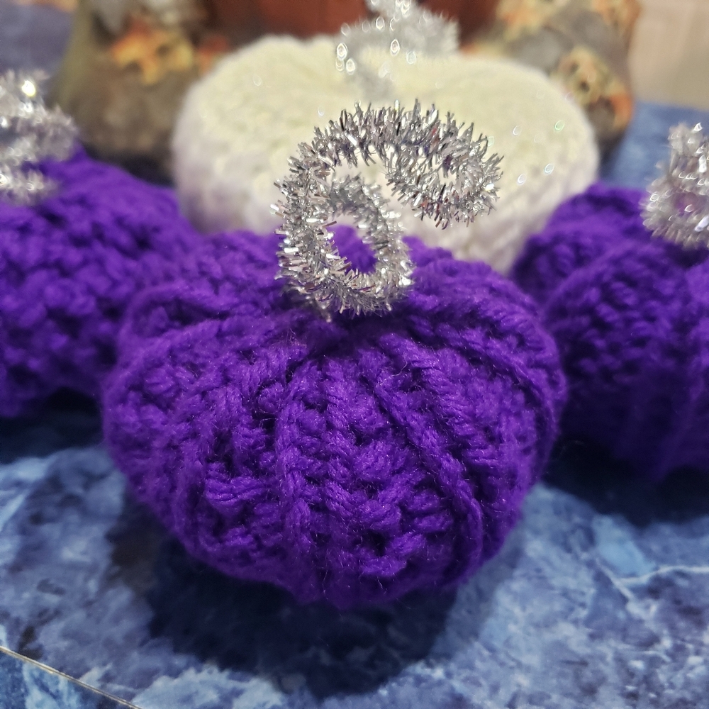 Handmade Knit Funky Pumpkins - Picture 3 of 11